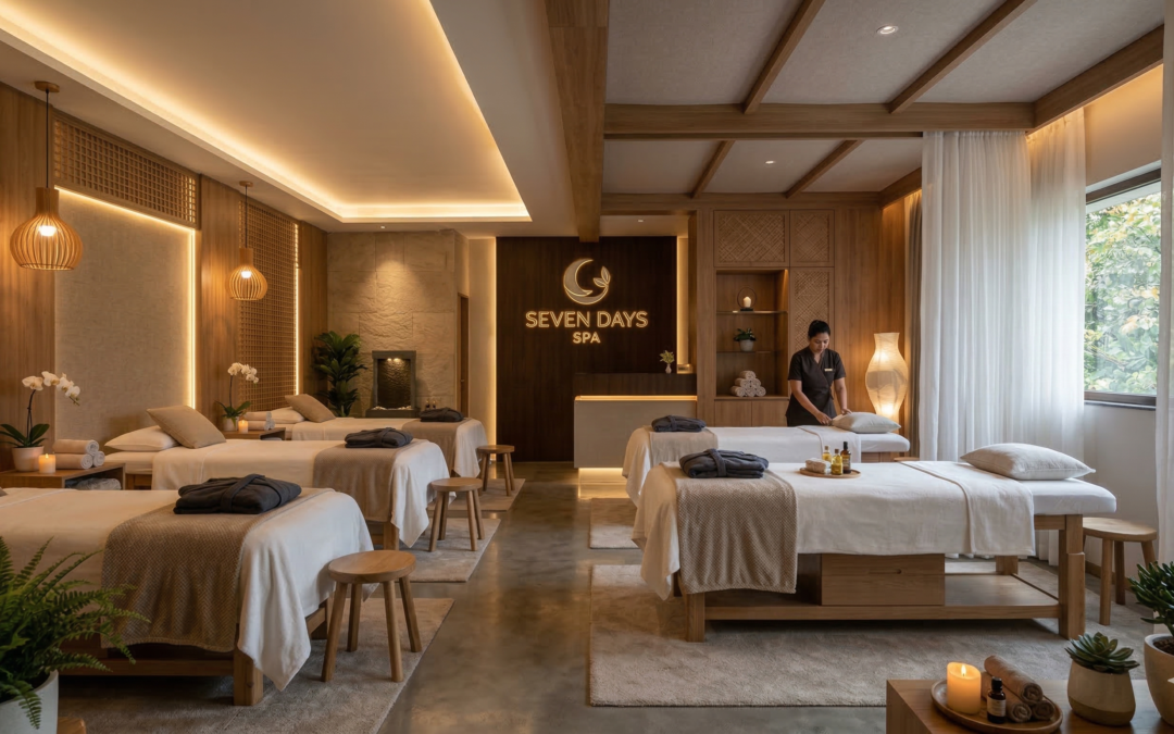 Modern luxury spa interior in BTM Layout - Seven Days Spa